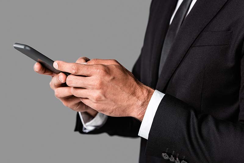 Worthington using phone